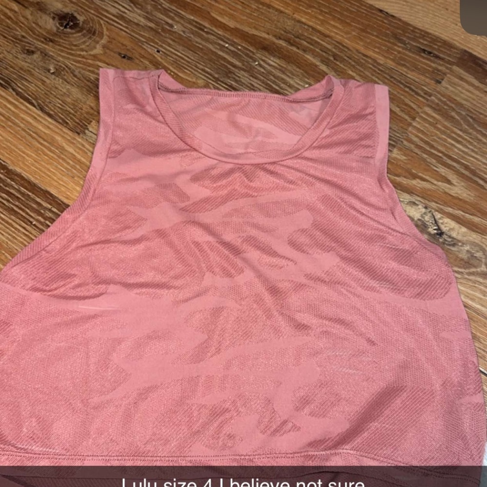 Lululemon Athletica Pink Crop Tank Top